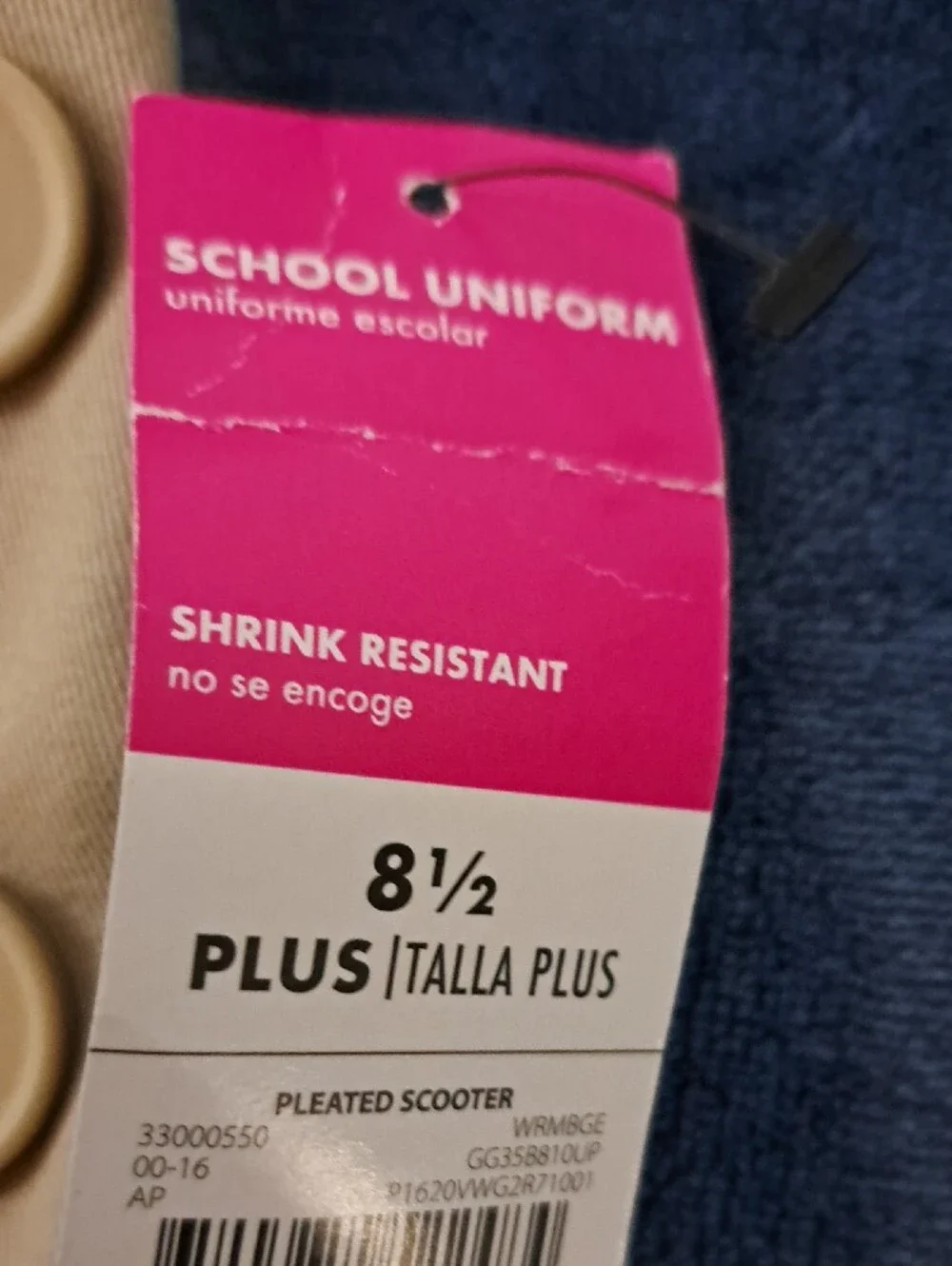 George Khaki Button-Accent Pleated Mini Skirt